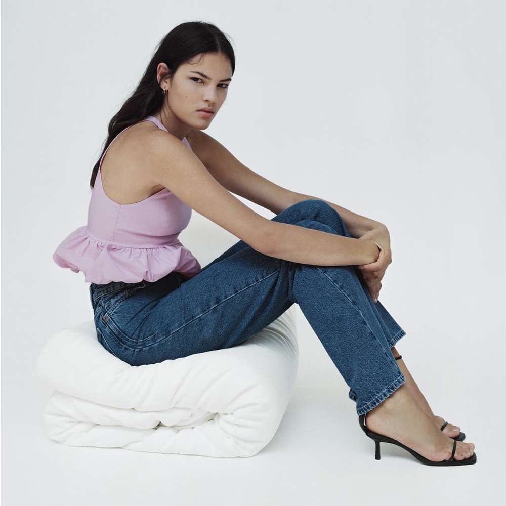 Zara Ruffled Halter Top